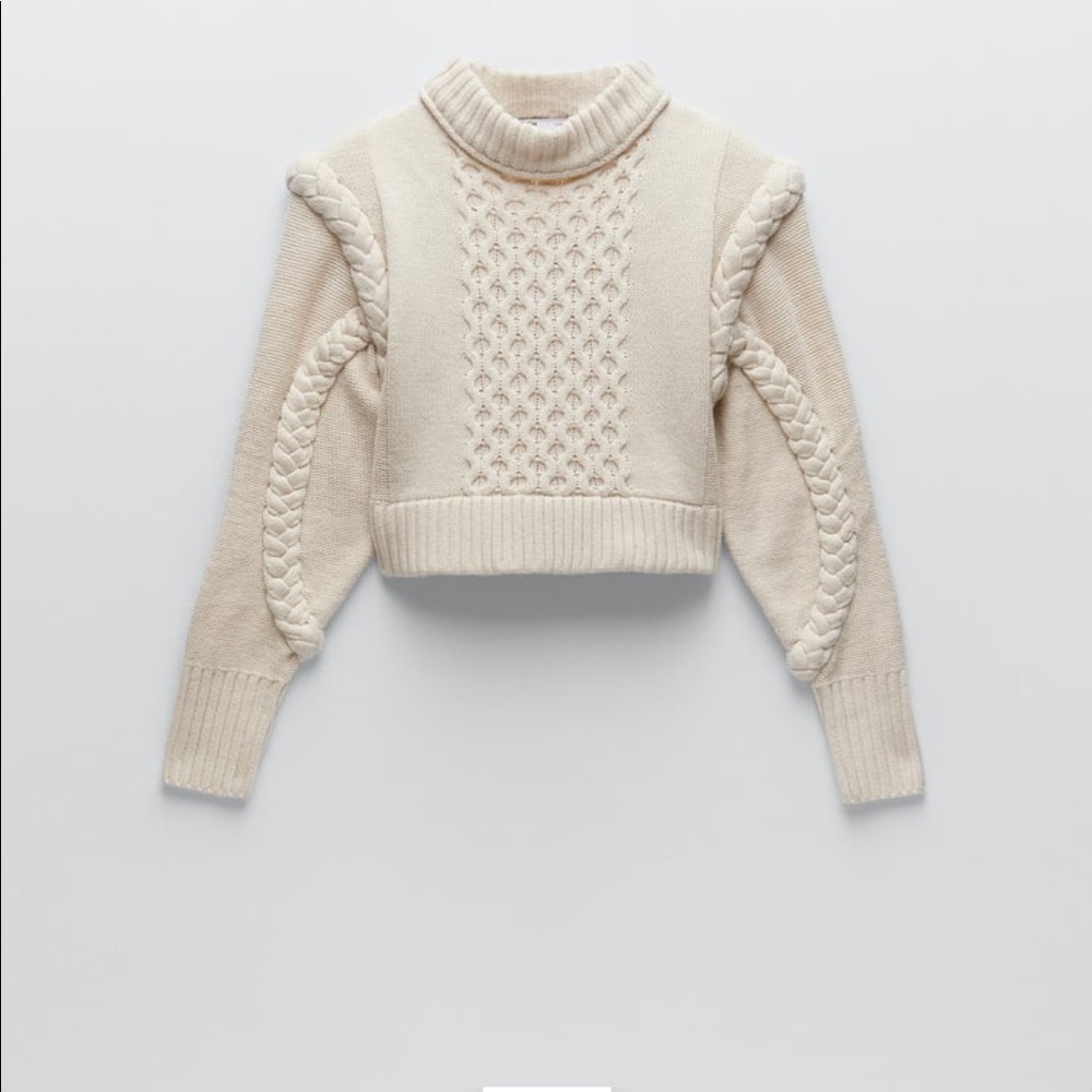 Zara Shoulder Pad Sweater - Picture 3 of 11